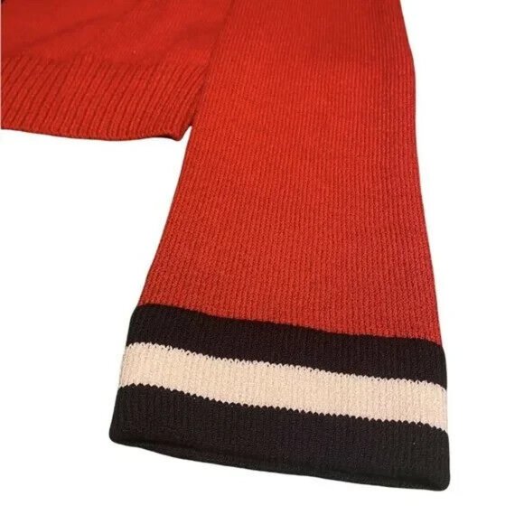ST JOHN COLLECTION Classic Santana Knit Red Zip Cardigan Sweater Size: P (2) - Picture 5 of 6